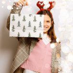Trendy Winter | Christmas Tree Pattern Large Gift Bag<br><div class="desc">Trendy Winter | Christmas Tree Pattern</div>