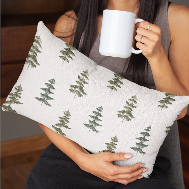 Trendy Winter | Christmas Tree Pattern Lumbar Pillow (Creator Uploaded)