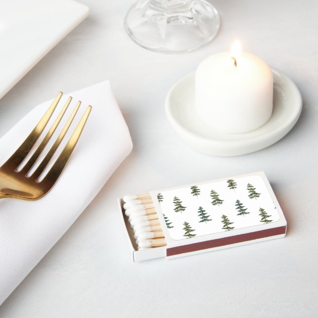 Trendy Winter | Christmas Tree Pattern Matchboxes (Insitu)