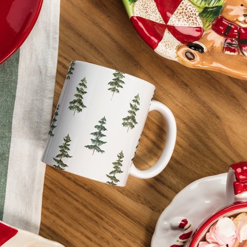 Trendy Winter  Christmas Tree Pattern Mug