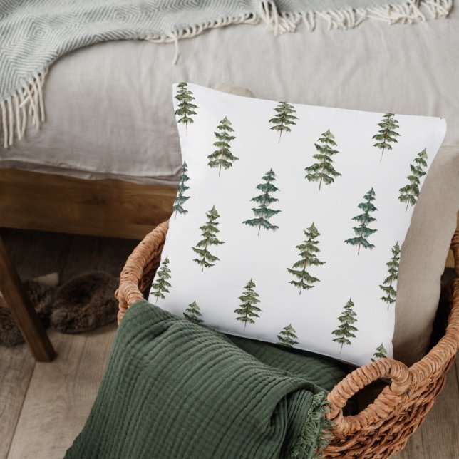 Trendy Winter | Christmas Tree Pattern Outdoor Pillow (Creator Uploaded)