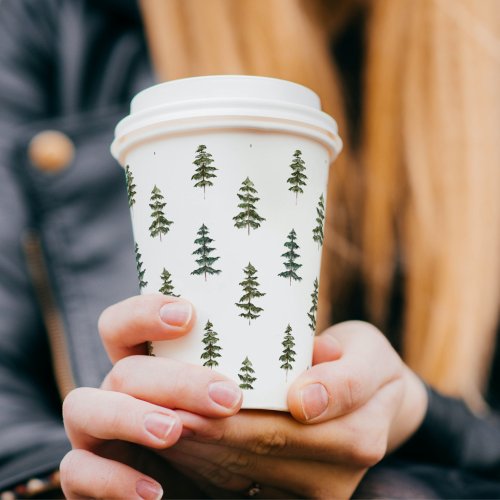 Trendy Winter  Christmas Tree Pattern Paper Cups