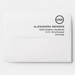 Trendy with Business Logo Return Address Envelope
