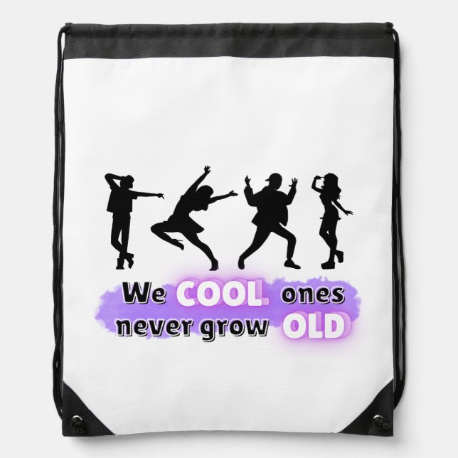 Trendy Witty Expression  Drawstring Bag (Front)