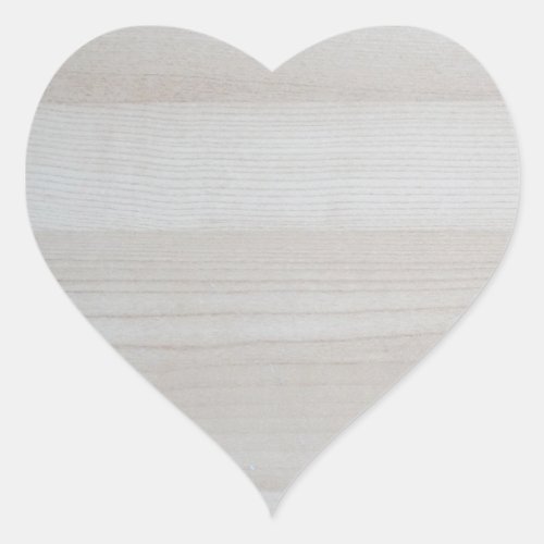 Trendy Wood Blank Template Design Nature Modern Heart Sticker