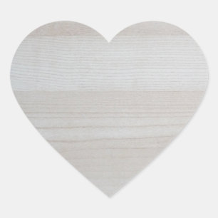 Trendy Wood Blank Template Design Nature Modern Heart Sticker