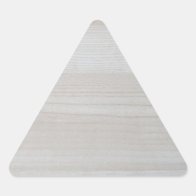 Trendy Wood Blank Template Elegant Design Nature Triangle Sticker (Front)