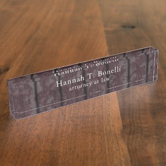 Trendy Wood Design Plain Professional Desk Name Plate 