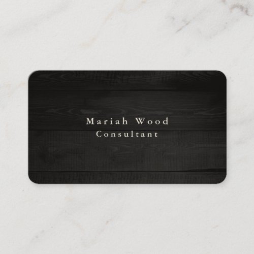 Trendy Wood Professional Grey White Modern Business Card