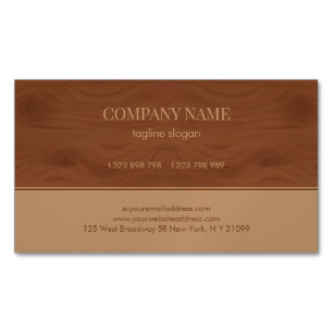 Trendy Wooden Design Business Card Magnet