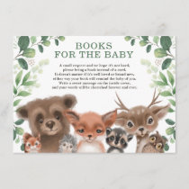 Trendy woodland Animals Forest Books for Baby Enclosure Card