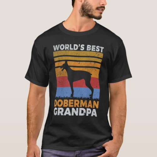Trendy Worlds best Doberman Grandpa T-Shirt
