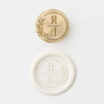 Trendy Wreath Wedding Logo Wax Seal Stamp<br><div class="desc">More designs and matching items available. Visit berryberrysweet.com for modern stationery and personalized gifts.</div>