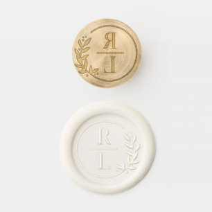 Trendy Wreath Wedding Logo Wax Seal Stamp
