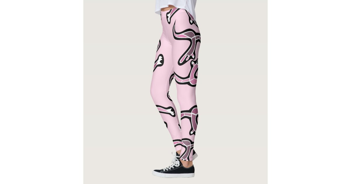 White tiger pattern leggings