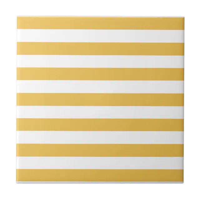 Yellow & White Striped NOLA Street Tiles Cotton Top main image 0