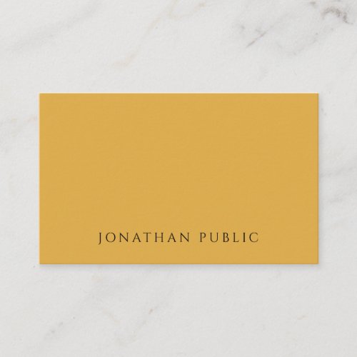 Trendy Yellow Brown Red Modern Elegant Simple Business Card