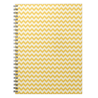 Trendy Yellow Chevron Stripe Notebook