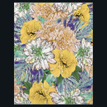 Trendy Yellow & Green Floral Girly Illustration Letterhead<br><div class="desc">A Vibrant elegant, yellow, green and white floral and mint and violet monstera leaves illustration, featuring dahlias, peonies and roses botanic blooms, bright yellow, white, soft green and light coral pastel colors, on a solid yellow color background. This modern, fashionable, stylish blossoming flowers artwork will certainly bright up your day....</div>