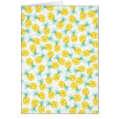 Trendy yellow green watercolor pineapple pattern (Front)