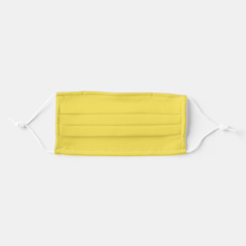 Trendy Yellow Solid Color Adult Cloth Face Mask