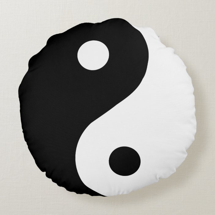 yin yang cat pillow