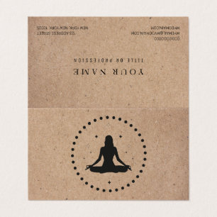 Trendy Yoga Instructor Professional Logo Business Business Card