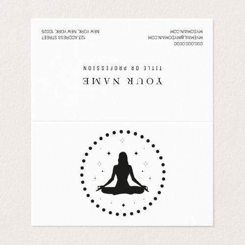 Trendy Yoga Instructor Professional Logo Business Business Card