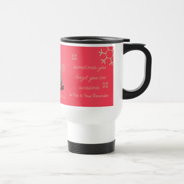 Trendy You Are Awesome Merry Christmas Travel Mug (Right)
