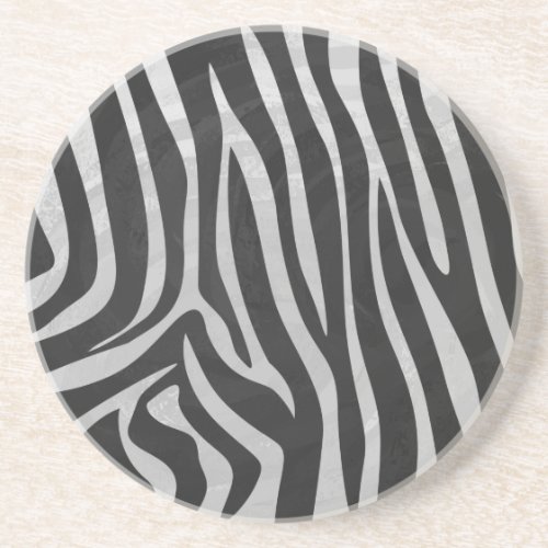 Trendy Zebra Animal Print Pattern created by Imagi Drink Coaster