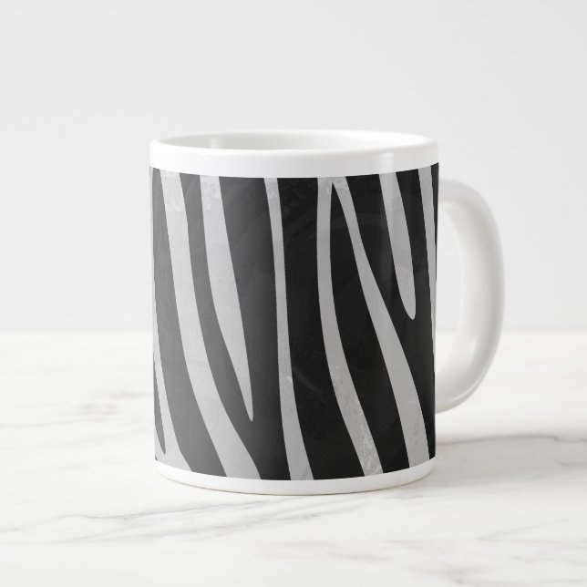 Trendy Zebra Animal Print Pattern created by Imagi Giant Coffee Mug (Front Right)