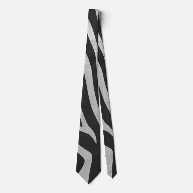 Trendy Zebra Animal Print Pattern created by Imagi Neck Tie (Front)