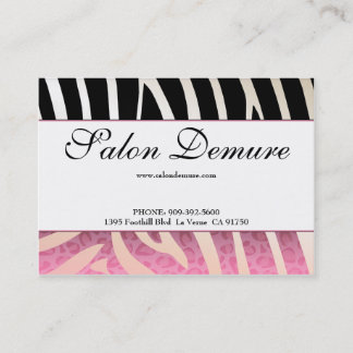 Trendy Zebra & Cheetah Salon Sale Certificates
