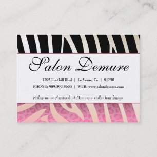 Trendy Zebra & Cheetah Salon Sale Certificates