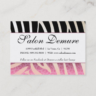 Trendy Zebra & Cheetah Salon Sale Certificates