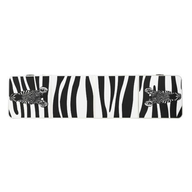 Trendy Zebra  Herd on Zebra Print Beer Pong Table (Top)