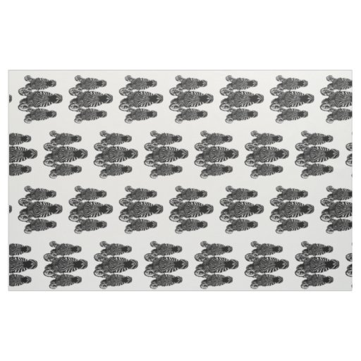 Trendy Zebra  Herd on Zebra Print Fabric