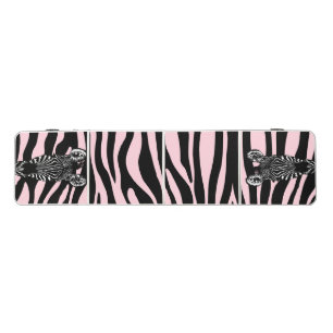Trendy Zebra Herd on Zebra Print Pink Beer Pong Table