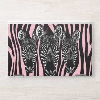 Trendy Zebra Herd on Zebra Print Pink HP Laptop Skin