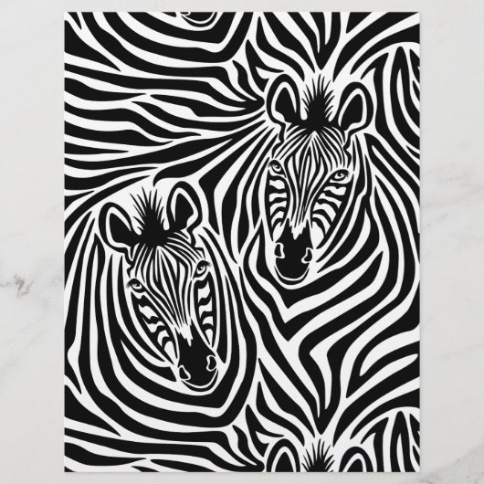 Trendy Zebra Print Black And White Pattern (Front)