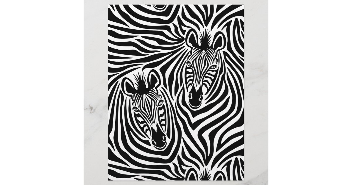 Trendy Zebra Print Black And White Pattern | Zazzle
