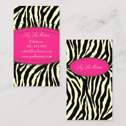 Customizable Trendy zebra print business cards