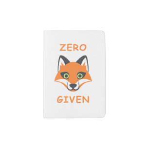 Trendy Zero Fox Given phrase Emoji Cartoon Passport Holder
