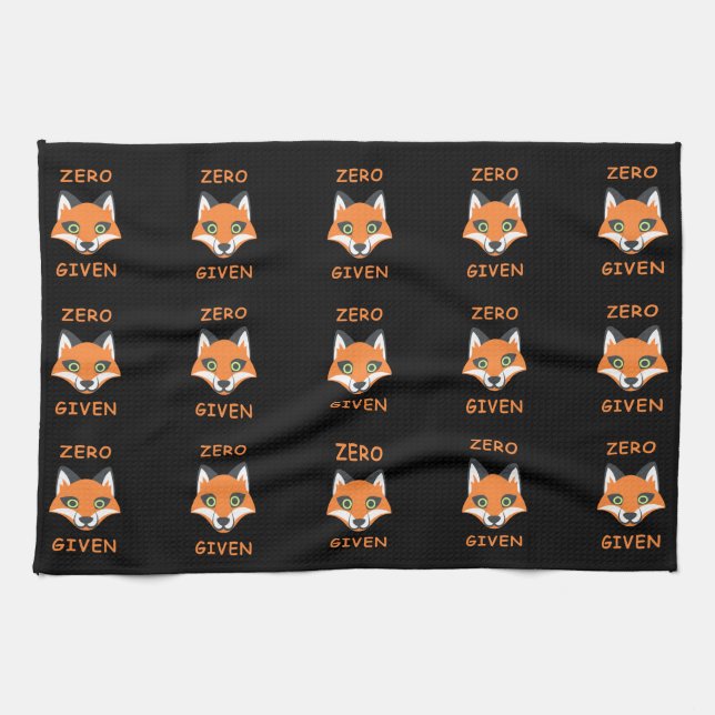 Trendy Zero Fox Given phrase Emoji Cartoon Towel (Horizontal)