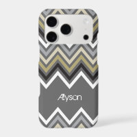Trendy Zig Zag Chevron Pattern & Moody Deep Grey