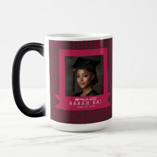 Trendy Zigzag Print Wife Graduation Gift Color Morph Mug