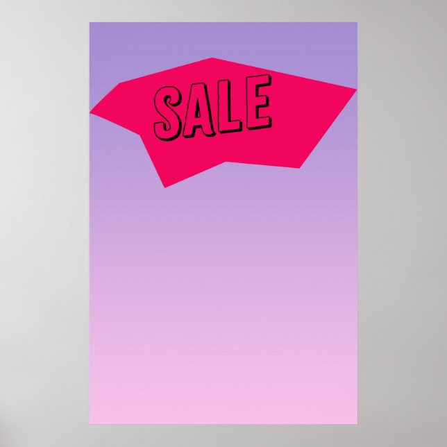 Trendy Zine Style Sale Sign Paper Cut-Out  (Front)