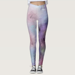 TrendyPink Blue Purple Pastel Colors Template Chic Leggings