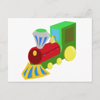 trenecito COLOURFUL CARTOON TRAIN kids graphics Postcard