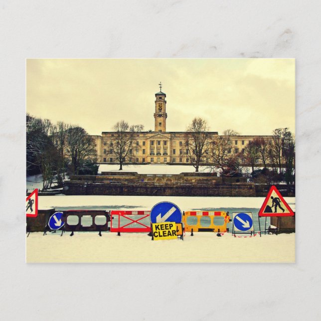Trent Building , University of Nottingham, Winter Postcard (Front)